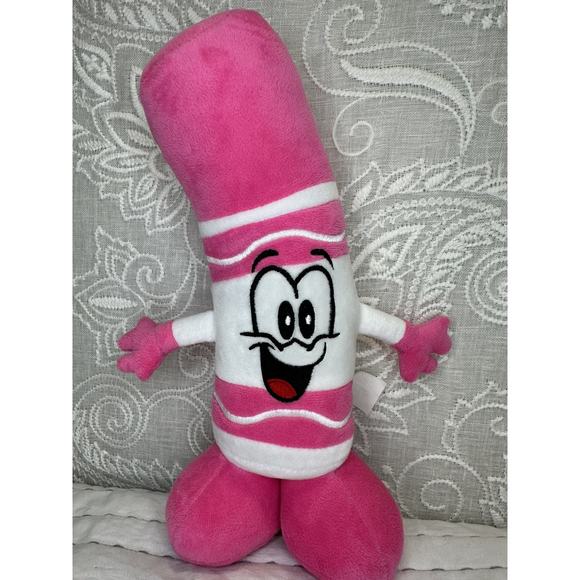 Crayola Popsicle Pink Marker Plush Stuffed Animal Figure Doll 11” Bean Pellet - Picture 1 of 3